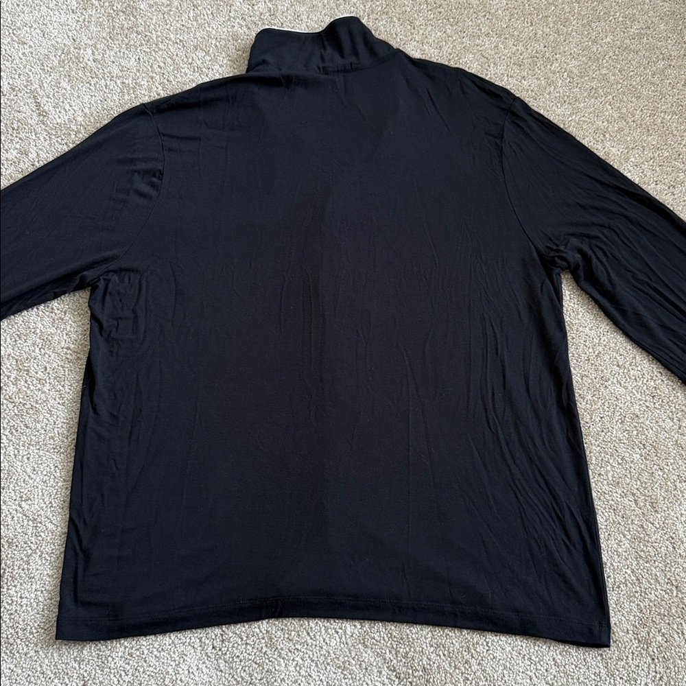 Eberjey Black White Long Sleeve Button Up Pajama Shirt - Picture 3 of 7